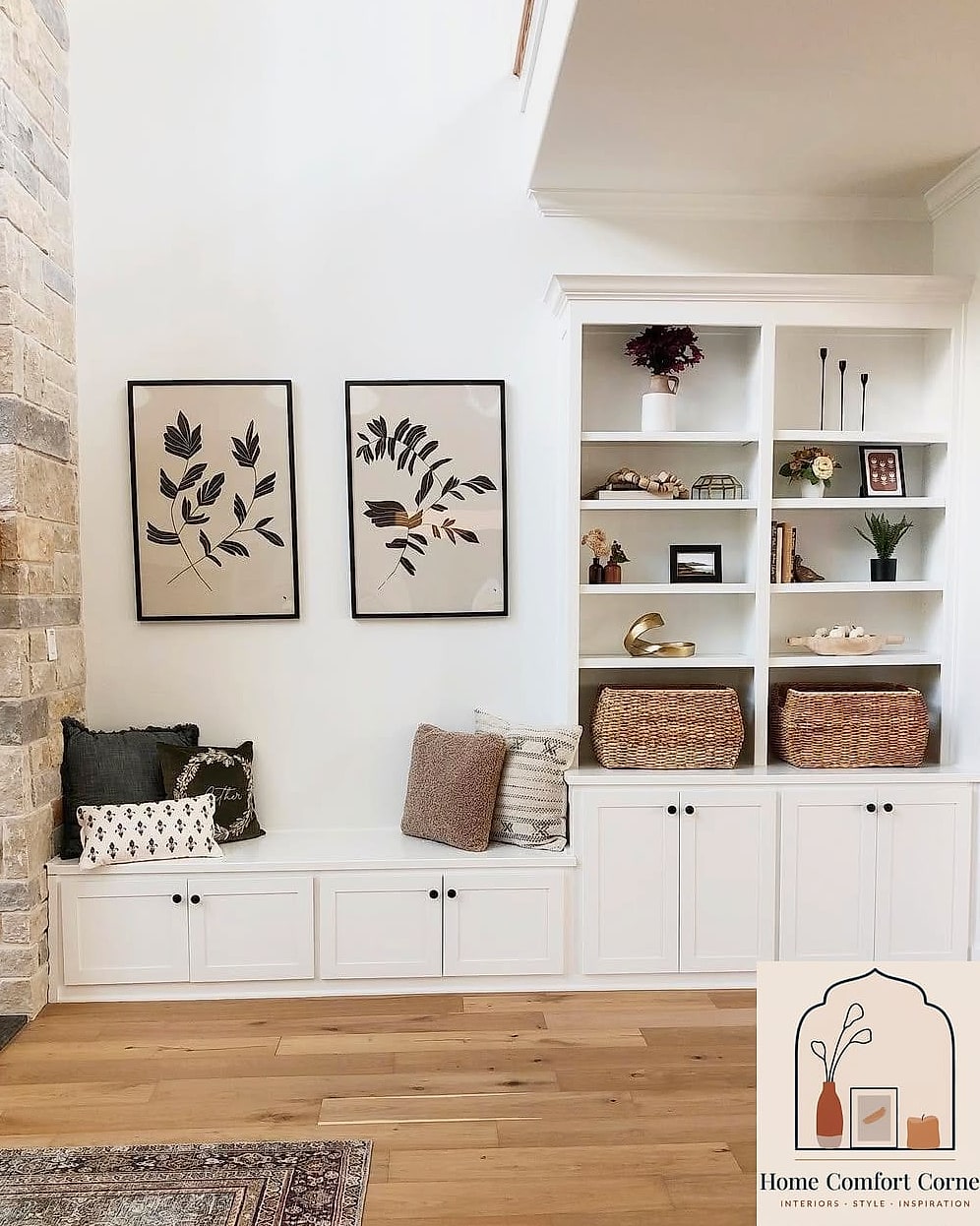 Built-In Style Storage Using Freestanding Furniture
