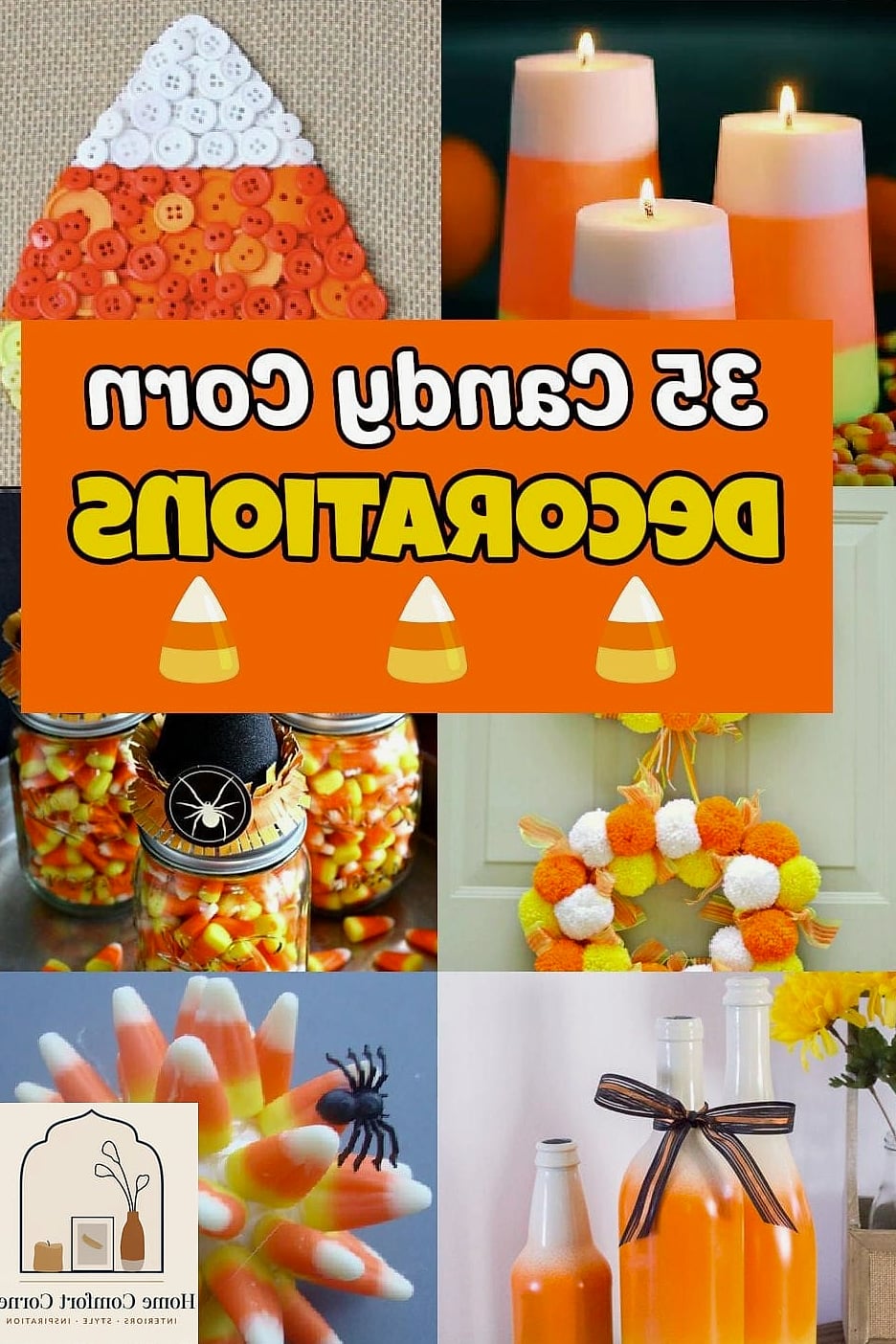 Candy Corn Striped Throw Pillows