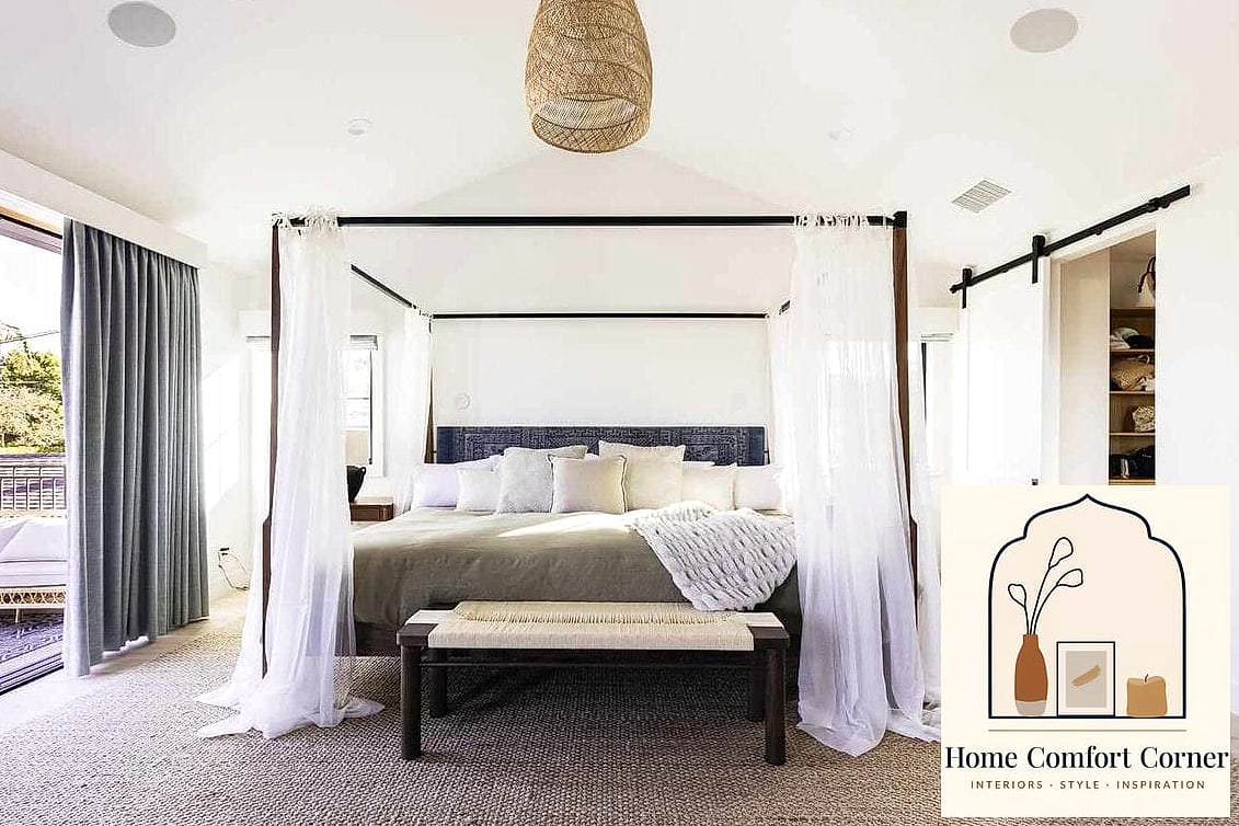 A Canopy Bed Frame Without the Fabric