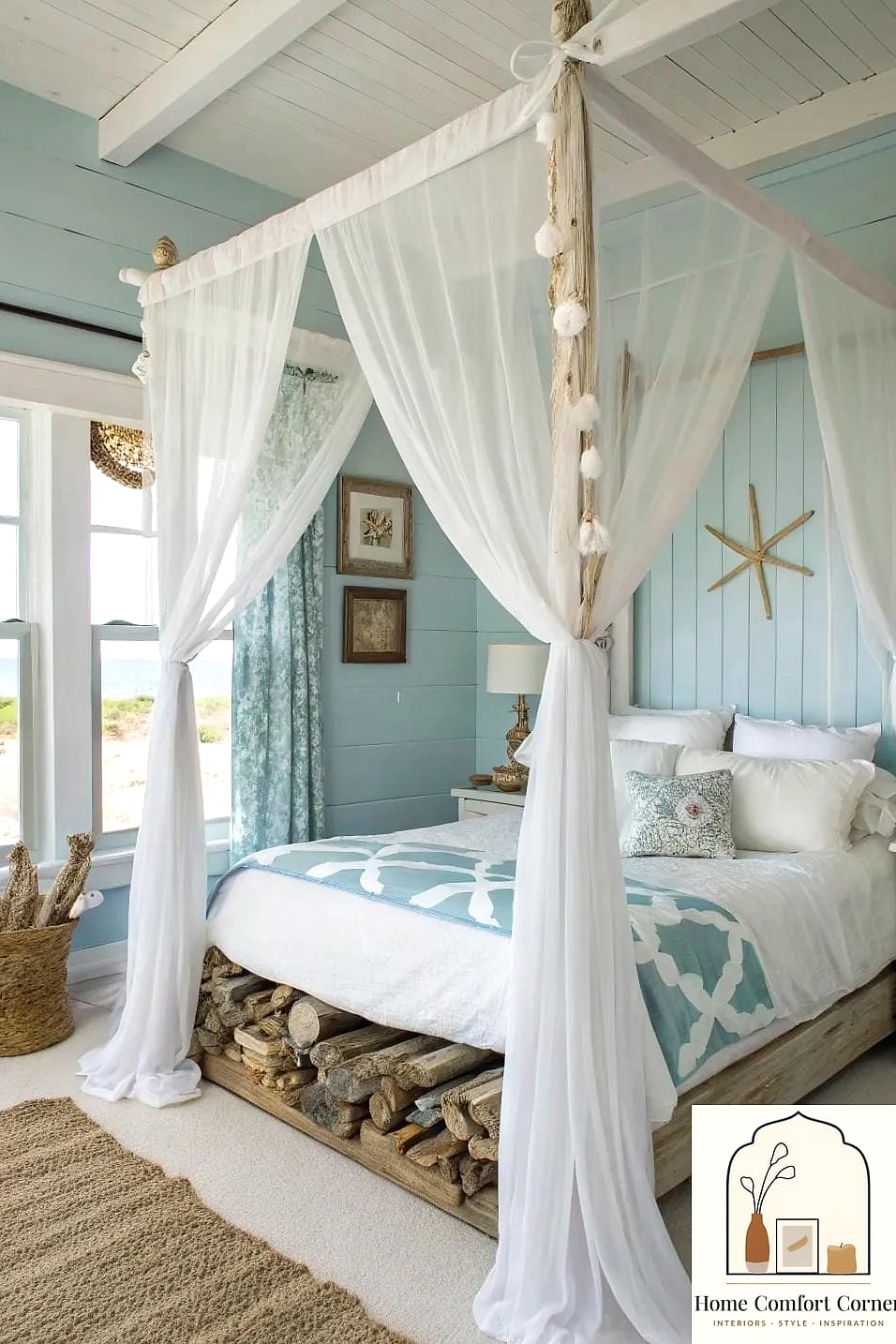 Canopy or Draped Fabric Over the Bed