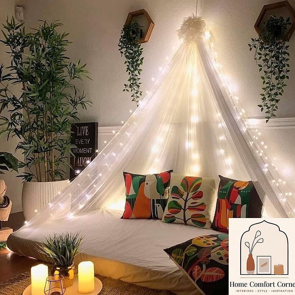 27 Creative Room Decor Ideas Ideas You Haven't Seen Before 27 A Canopy Without an Actual Canopy Bed