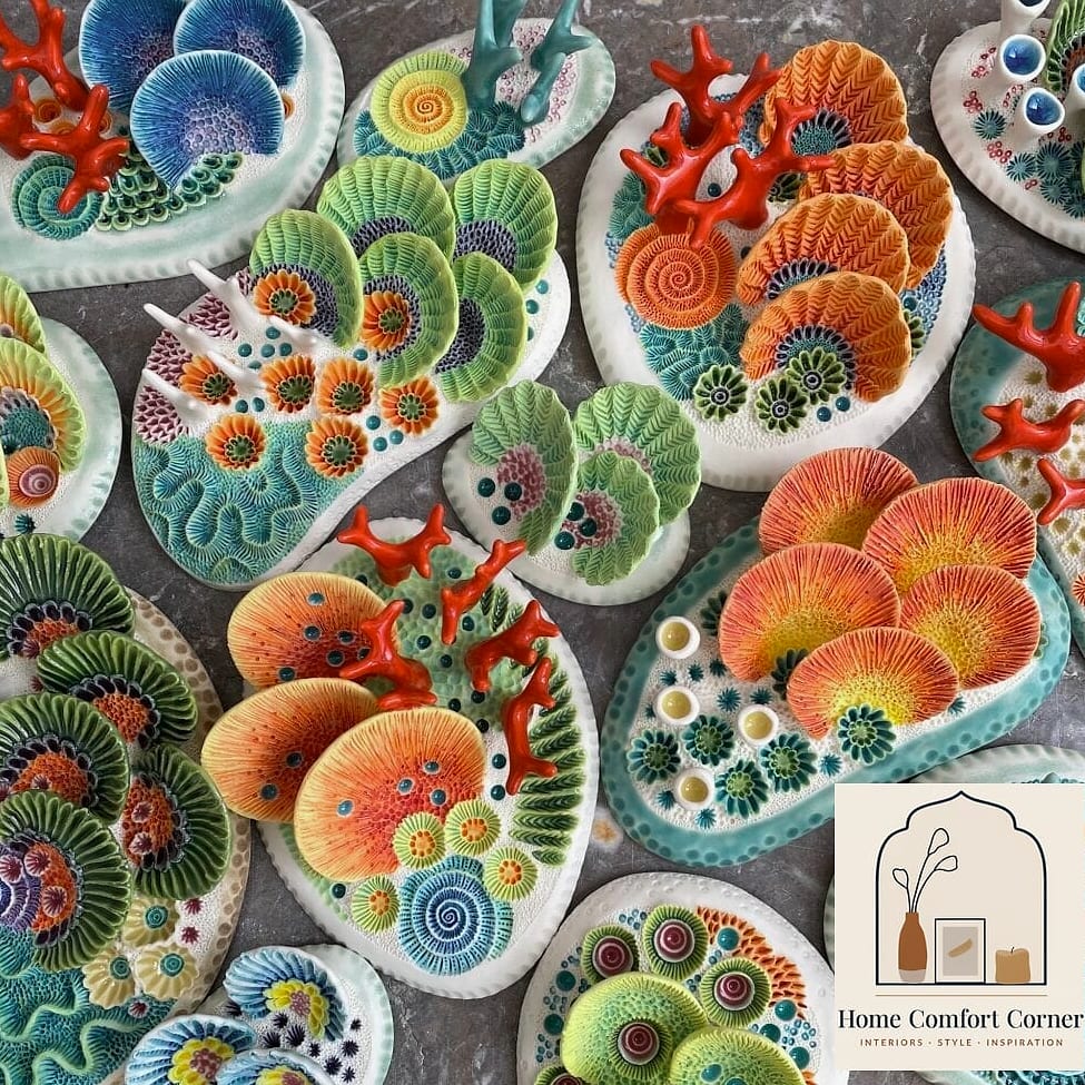 A Ceramic Coral Reef Gallery Wall