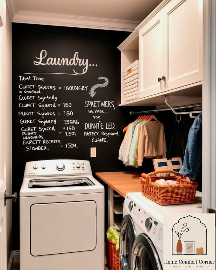 Chalkboard or Whiteboard Panel Inside the Door