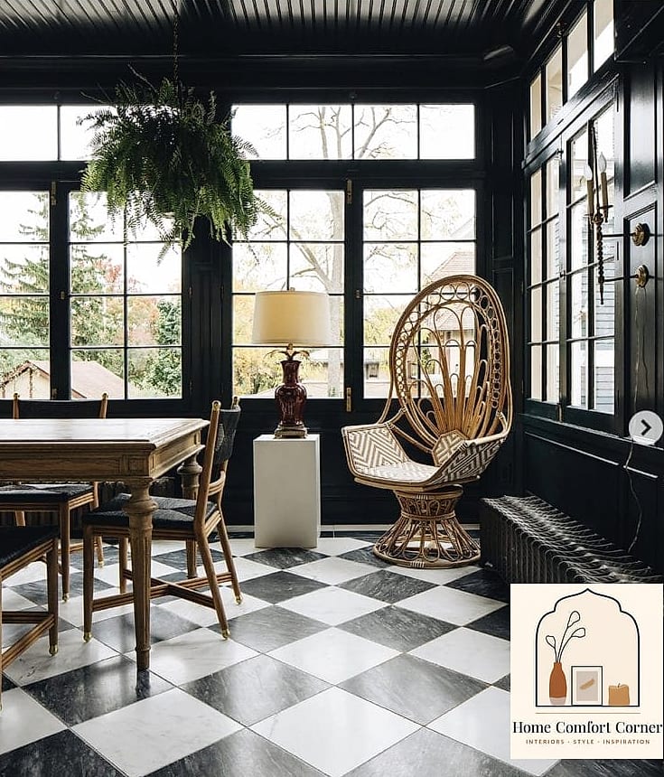 Checkerboard Flooring in Unexpected Rooms