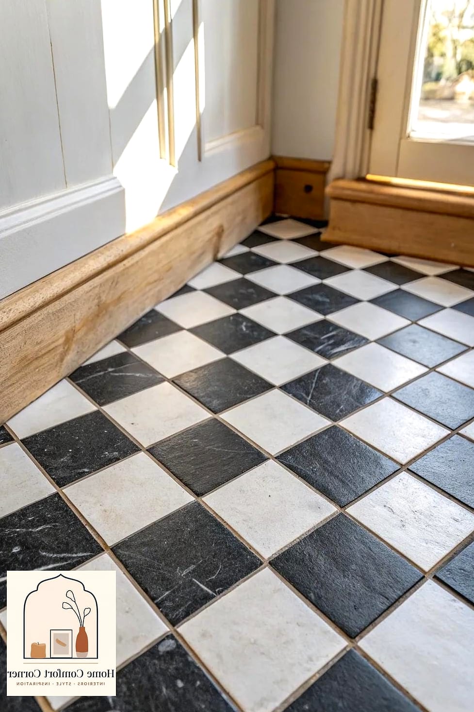 Checkerboard Flooring in Non-Traditional Colors