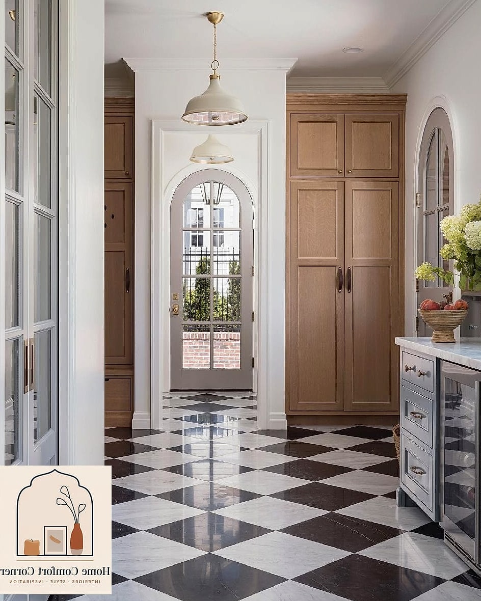 13 Dream House Decor Ideas That Are Trending on Pinterest 5 Checkerboard Flooring