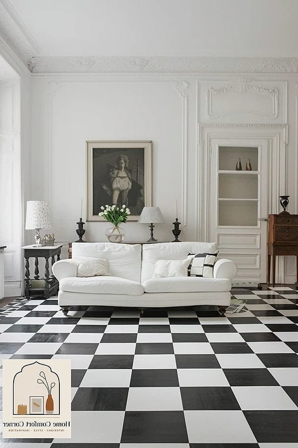 17 Classic Interior Design Ideas That Are Trending on Pinterest 3 Checkerboard Flooring