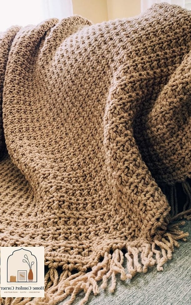 Chunky Crochet Throw Blanket