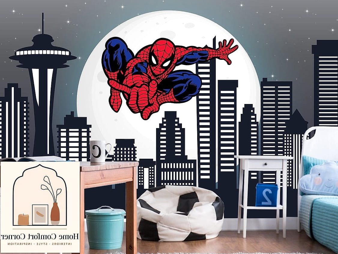 A City Skyline Wall Mural