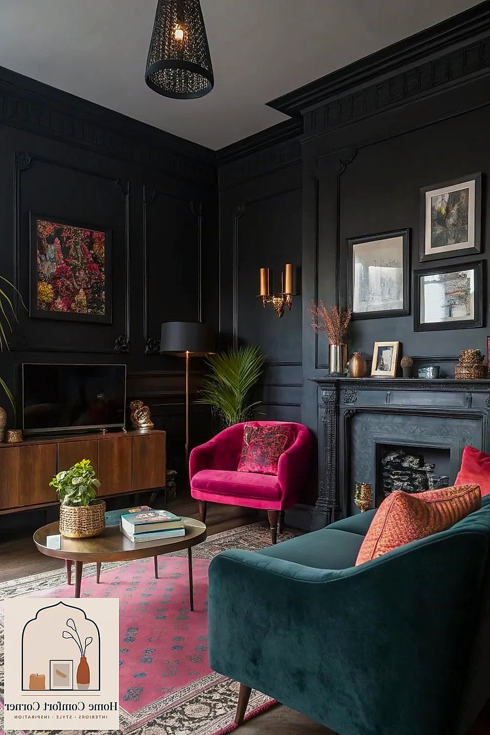 14 Aesthetic Room Paint Ideas Perfect for Every Home Style 12 Classic Black for Bold Accent Moments