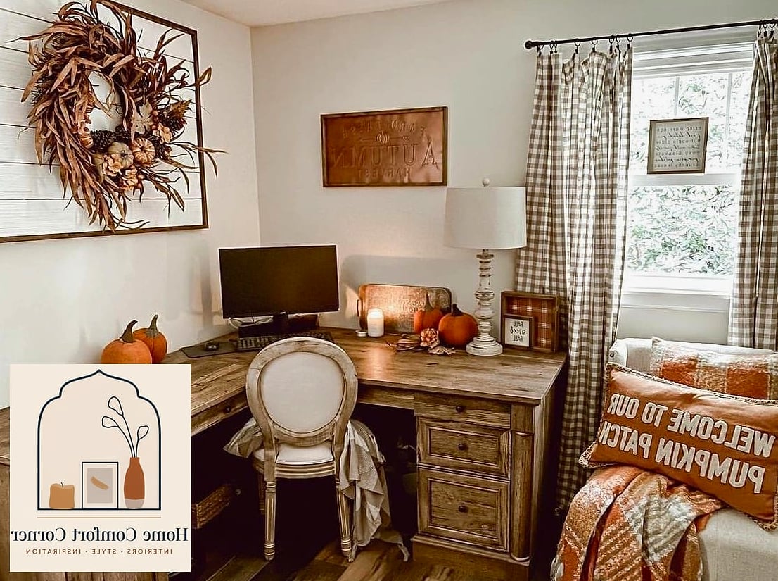 Cluttered Home Office to Organized Autumn Workspace