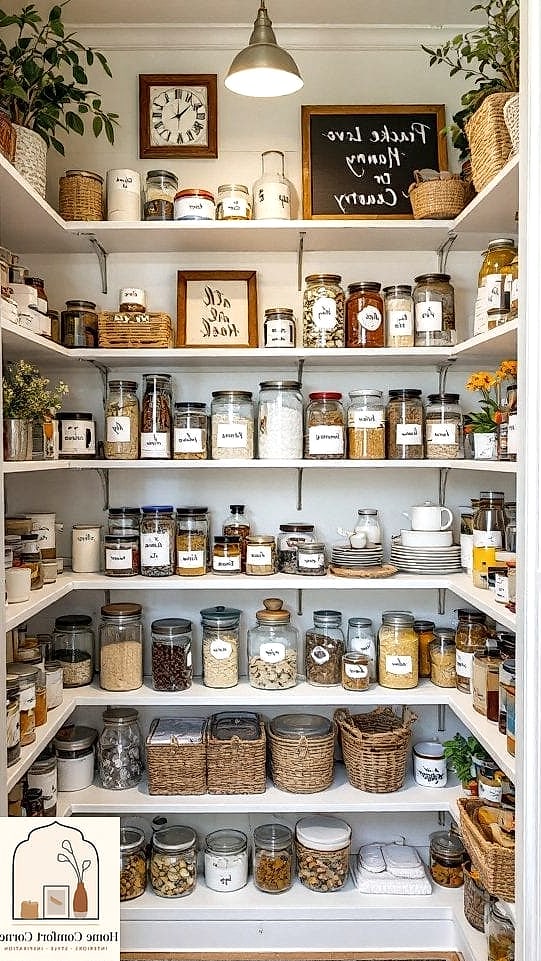 Cluttered Pantry to Organized Fall Baking Station