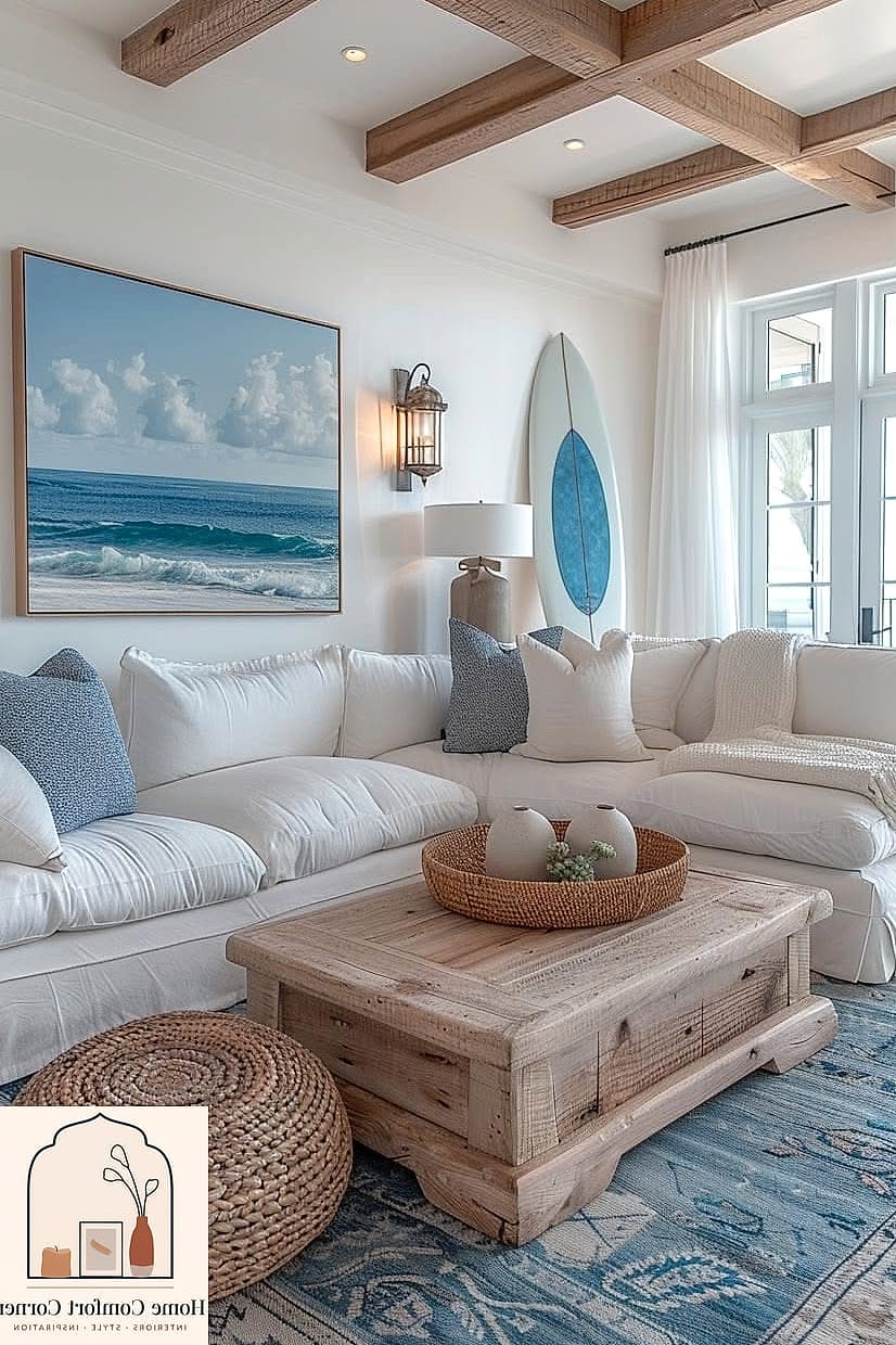 Coastal-Inspired Living Room
