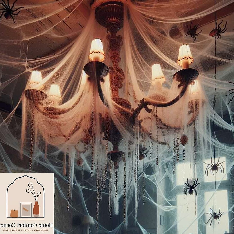 Cobweb Accents on Shelving