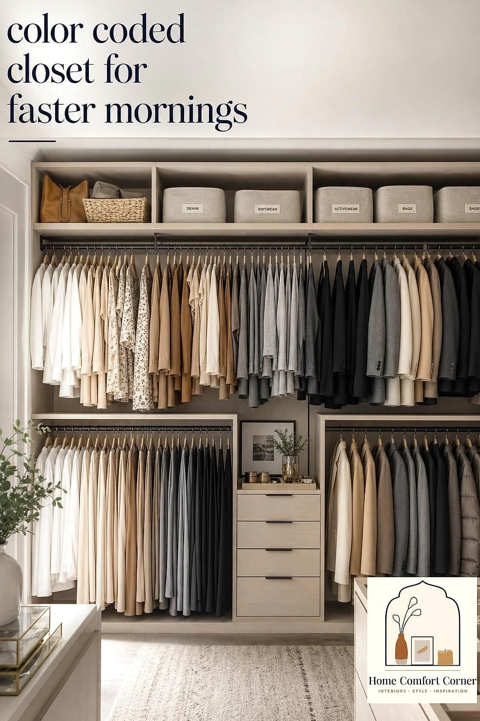 Color-Coded Closet Organization
