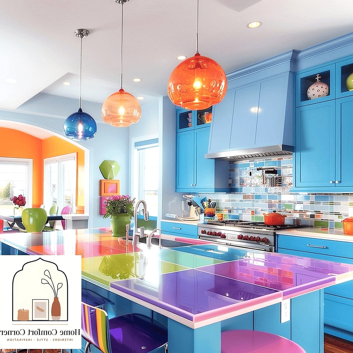 Colorful Kitchen Islands