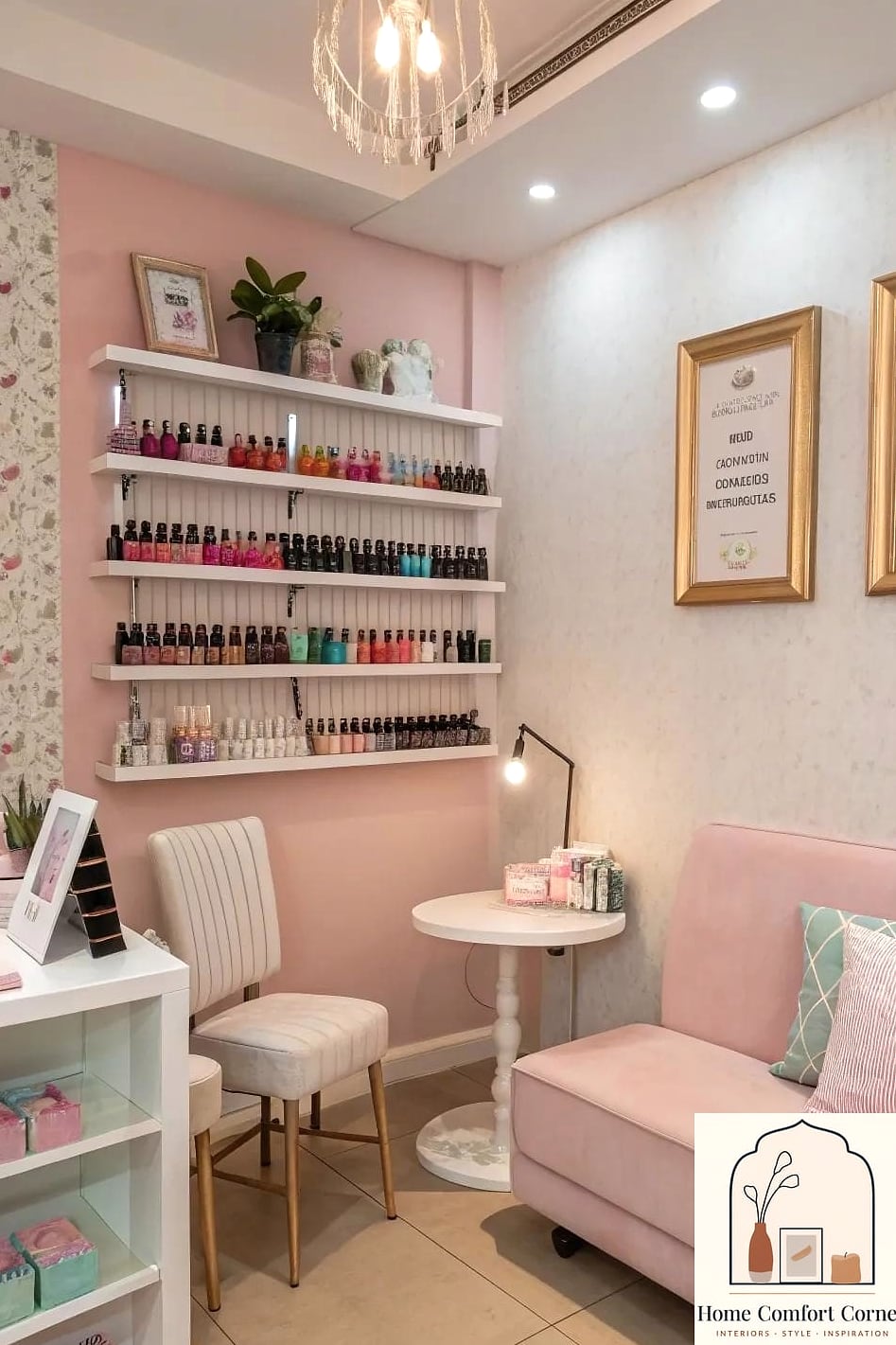 15 Nail Room Decor Ideas Ideas That Are Both Stylish and Practical 12 A Comfortable Client Chair That Doesn't Sacrifice Style