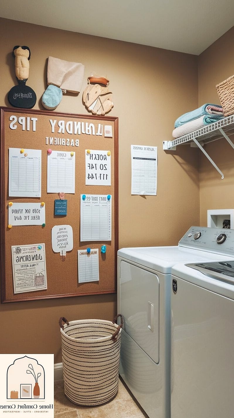 18 Diy Laundry Room Ideas Designs That Maximize Style and Function 12 A Command Center for Household Notes