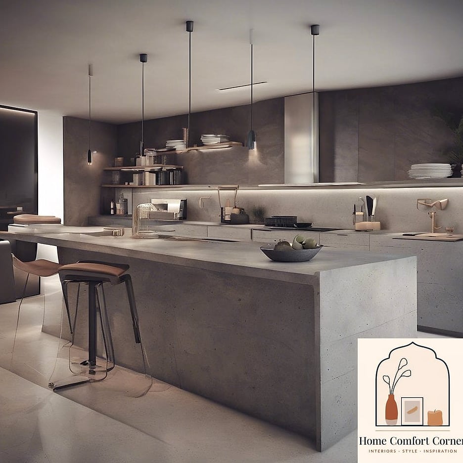 Concrete-Look Countertop Contact Paper