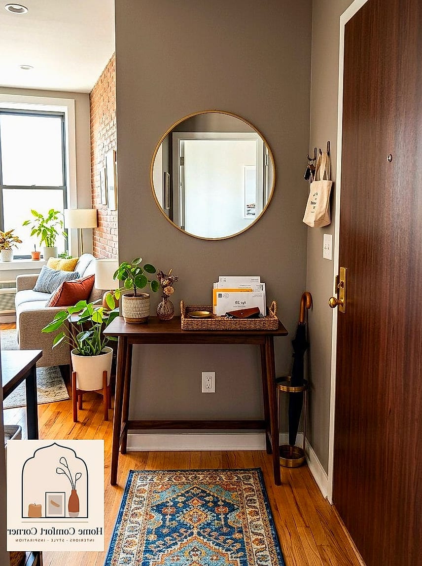 A Console Table Behind the Sofa for Extra Surface Space