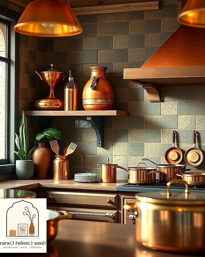 22 Mexican Home Decor Ideas That Are Both Stylish and Practical 21 Copper Cookware and Accents Displayed Openly