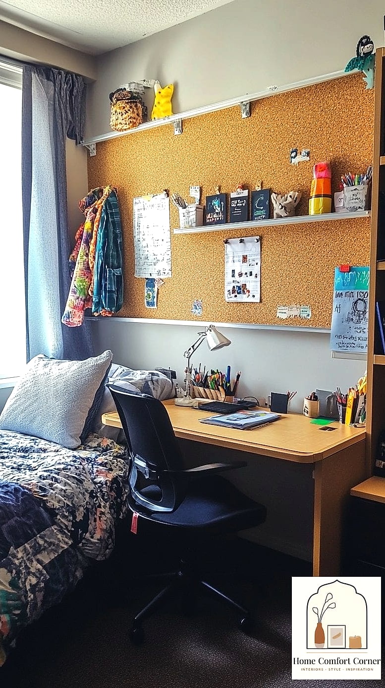 Corkboard or Pegboard Organization Wall