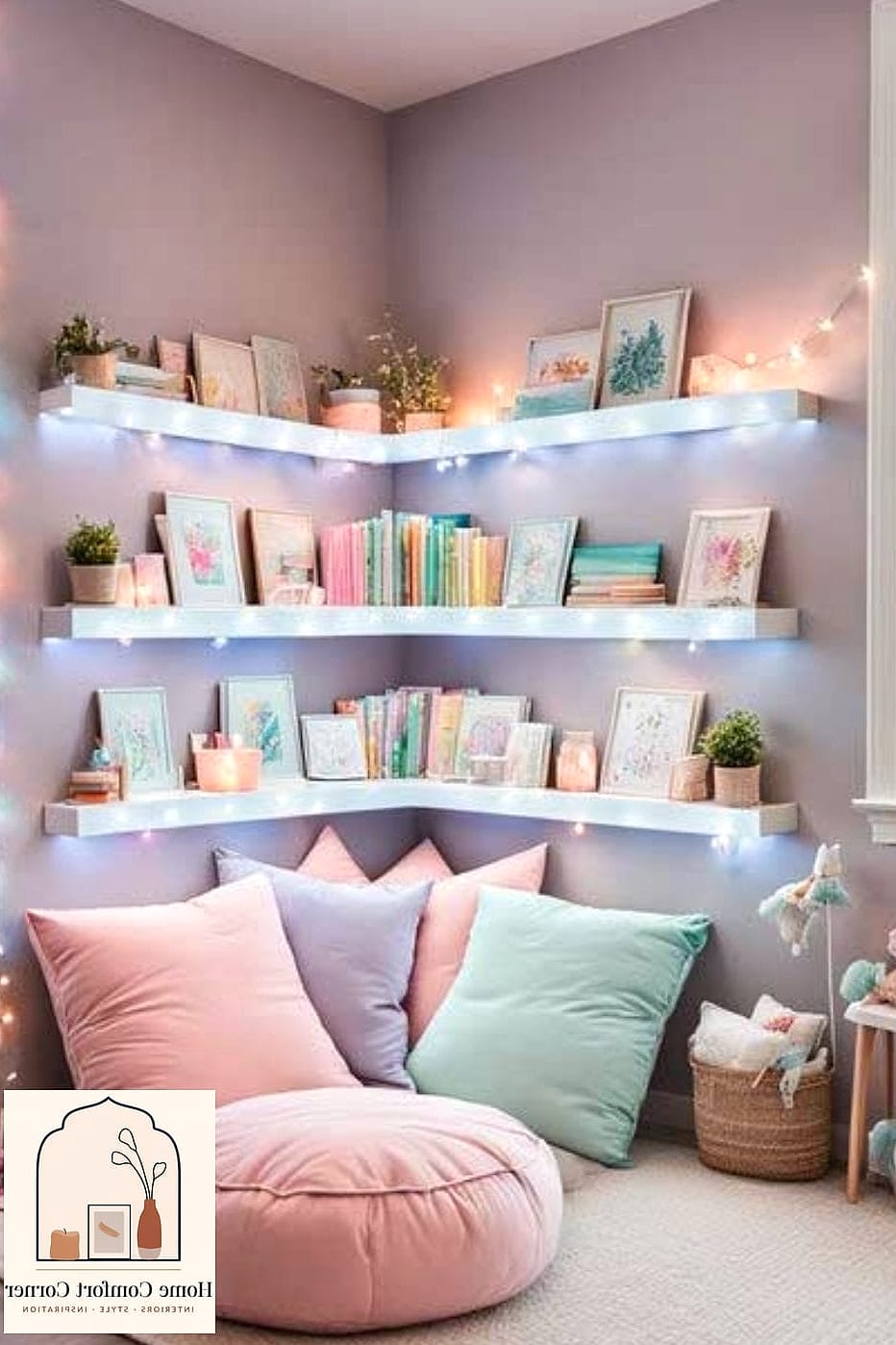 The Corner Reading Nook with a Curved Chair