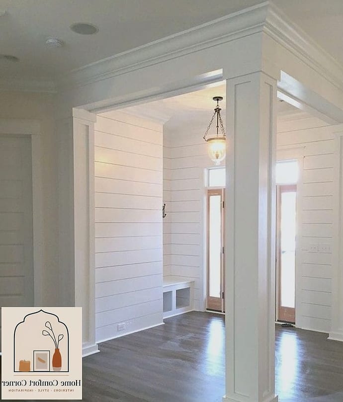 21 Pillar Design Interior Tips From Top Interior Designers 12 Cover It With Shiplap and a Shelf Cap