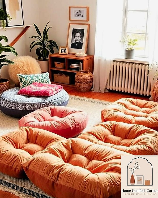 14 Indie Room Decor Inspiration Boards You'll Want to Copy 10 The Cozy Floor Cushion Reading Nook