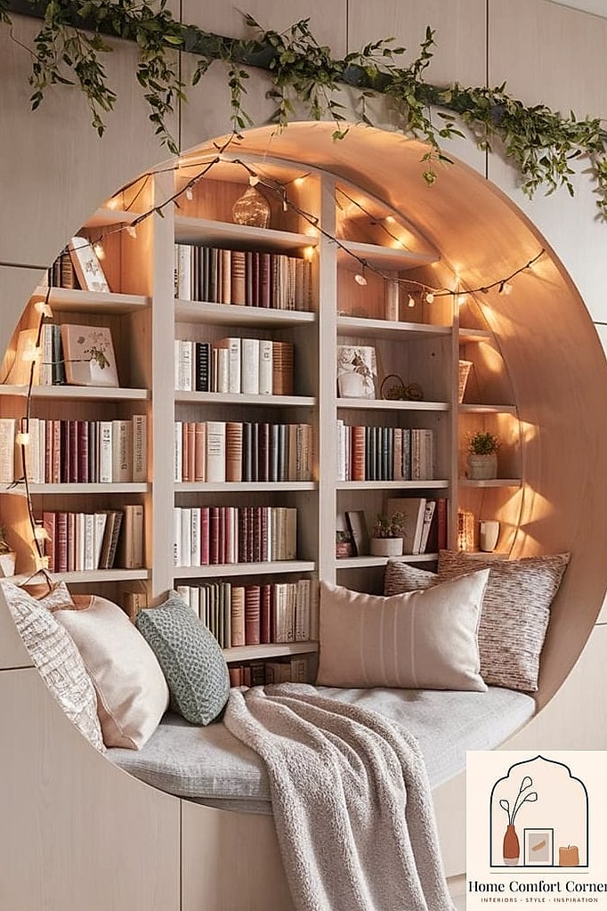 Cozy Home Library Corner
