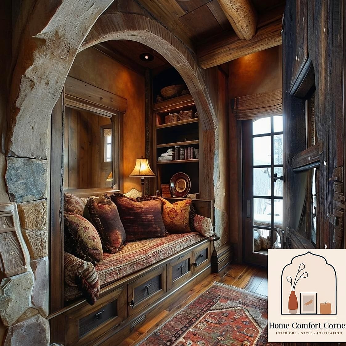 22 Stunning Christmas Room Decor Ideas Ideas for Every Budget 7 A Cozy Reading Nook with Holiday Blankets