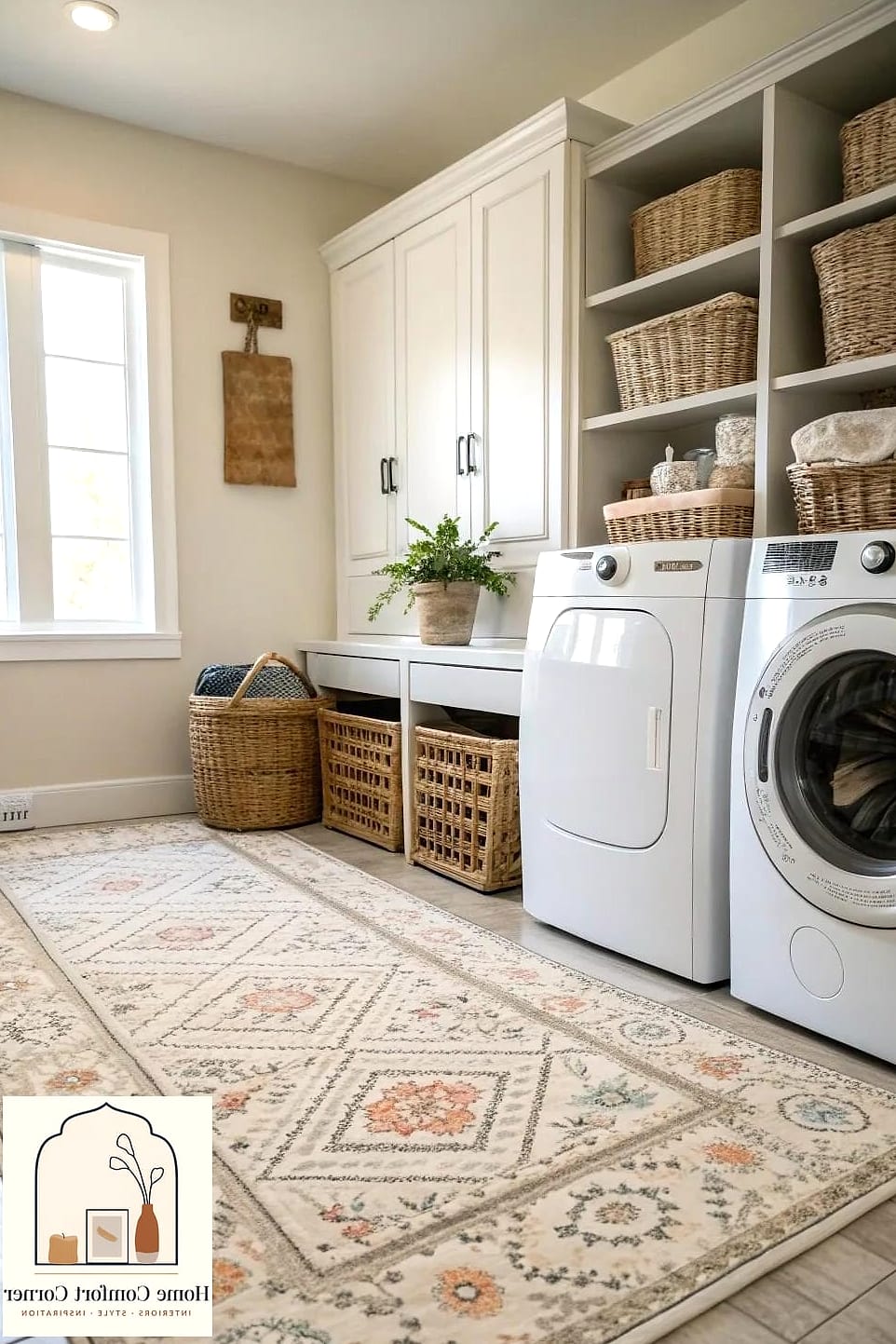 18 Diy Laundry Room Ideas Designs That Maximize Style and Function 19 A Cozy Rug for Softness Underfoot