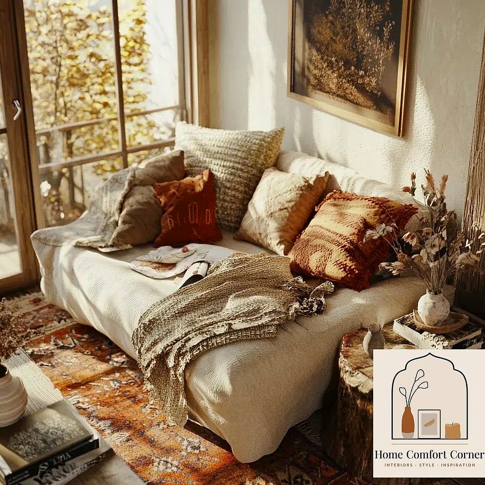 Cozy Textile Layering with Throws and Pillows