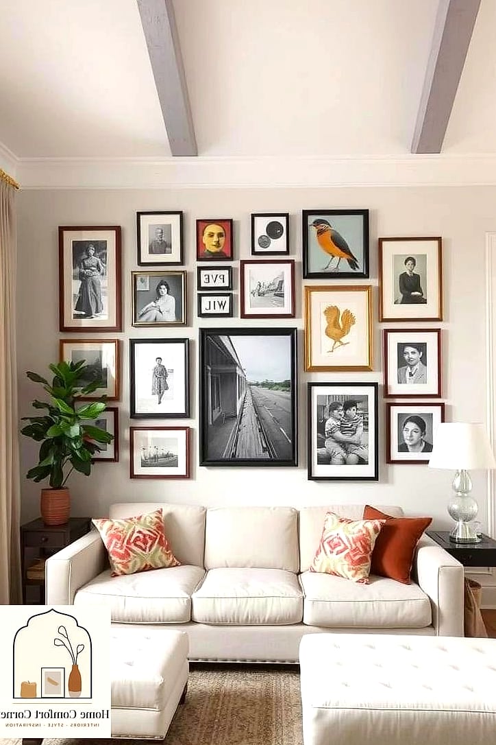 Create a Gallery Wall With Mismatched Frames