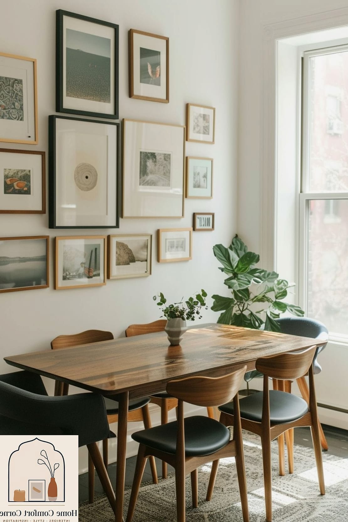 16 Small Dining Room Ideas Concepts That Are Actually Achievable on a Budget 16 Create a Gallery Wall of Affordable Art