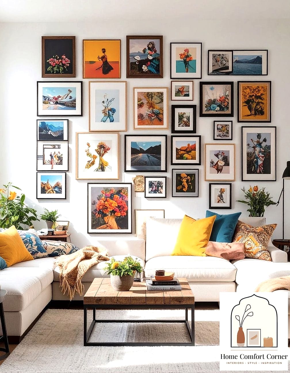 Create a Gallery Wall With Mismatched Frames
