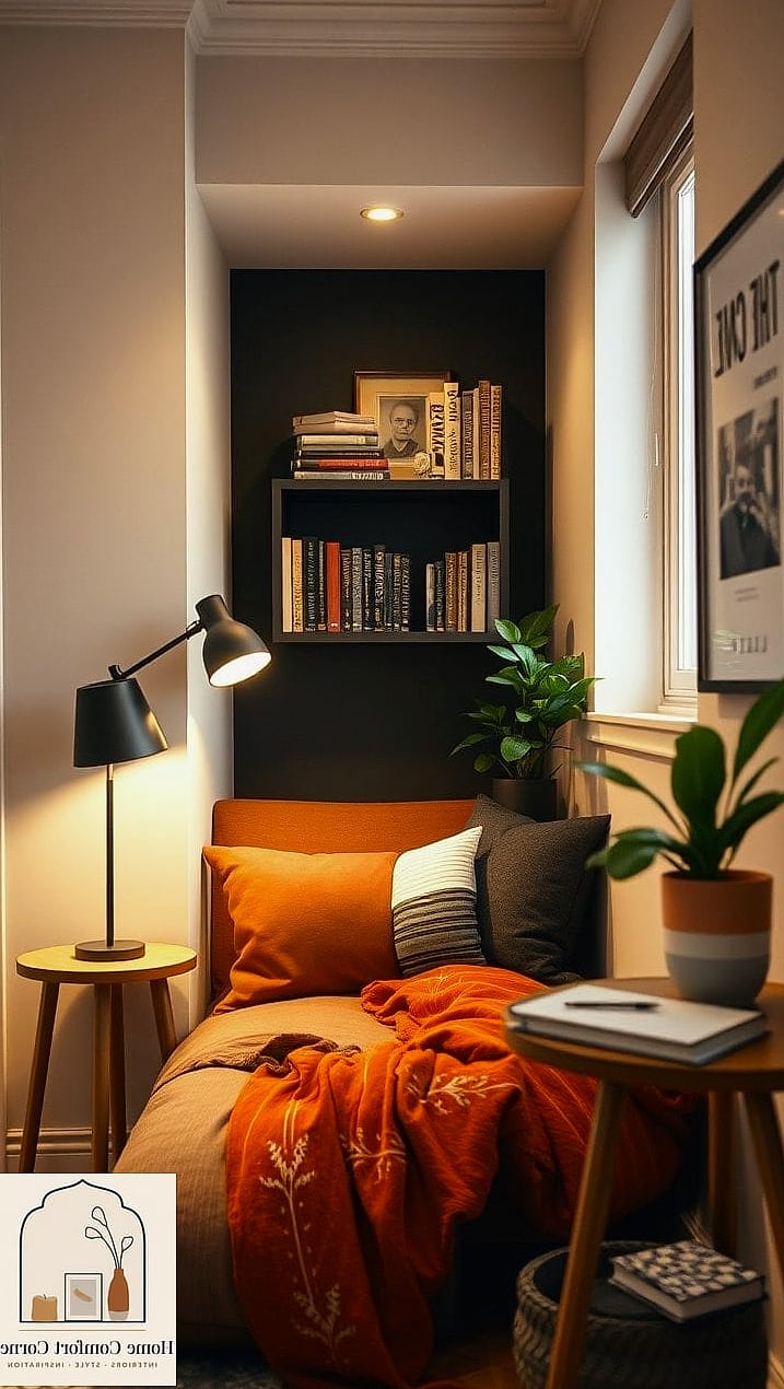 Create a Reading Corner with a Wall-Mounted Swing-Arm Lamp