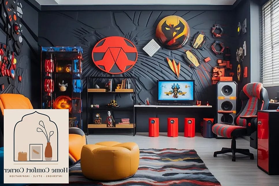 11 Gamer Room Decor Tips From Top Interior Designers 11 Create a Secondary Seating Area for Non-Desk Hangouts