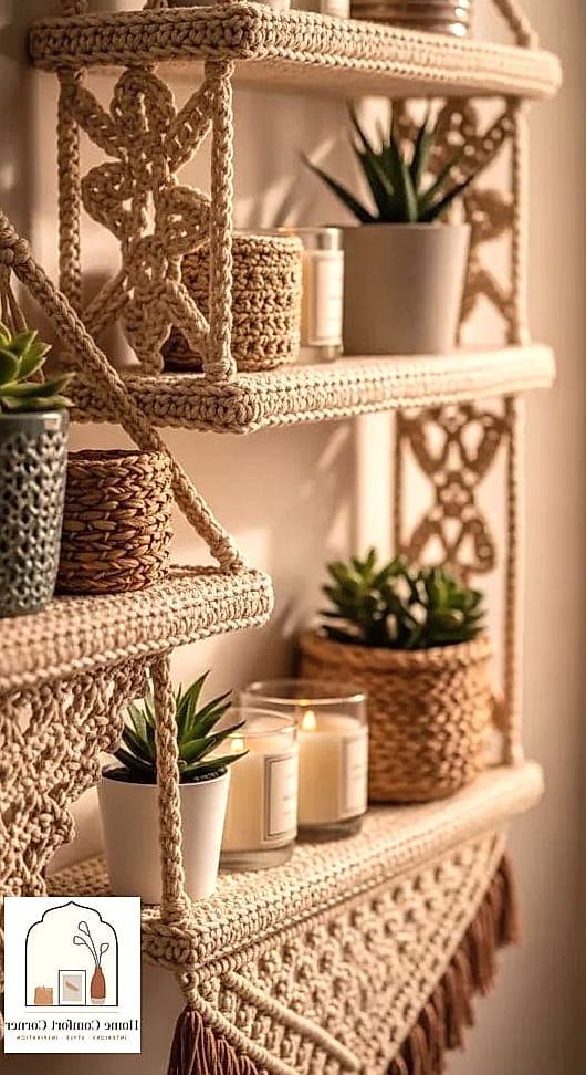 Crochet Bunting for Shelves