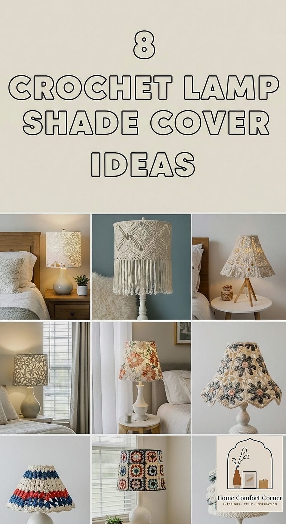 Crochet Lampshade Cover