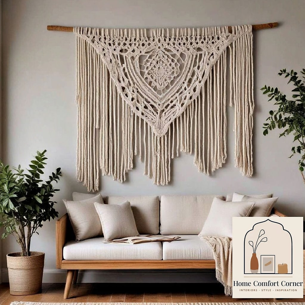 Crochet Macrame Hybrid Wall Art