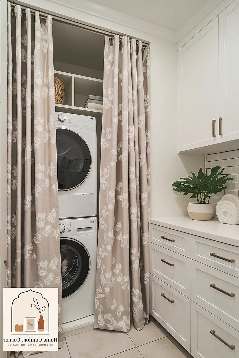 A Curtain Instead of Cabinet Doors