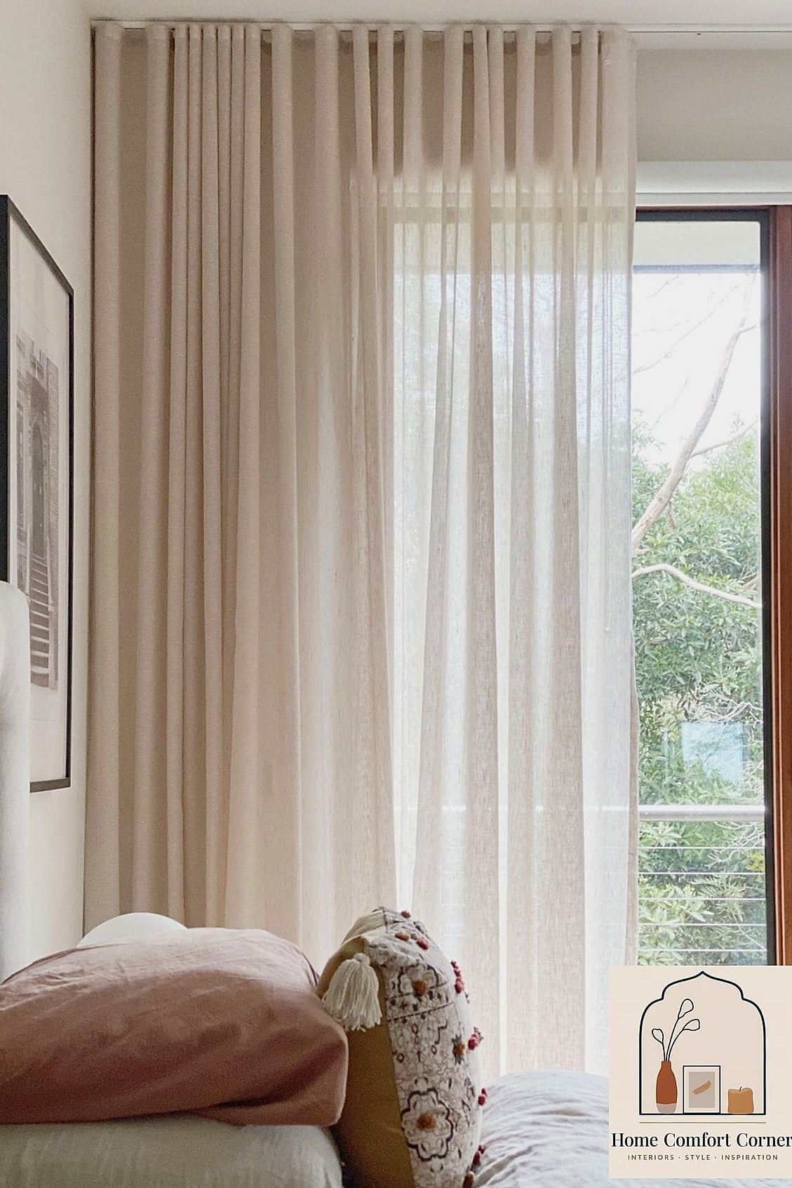 Curtains Hung Close to the Ceiling