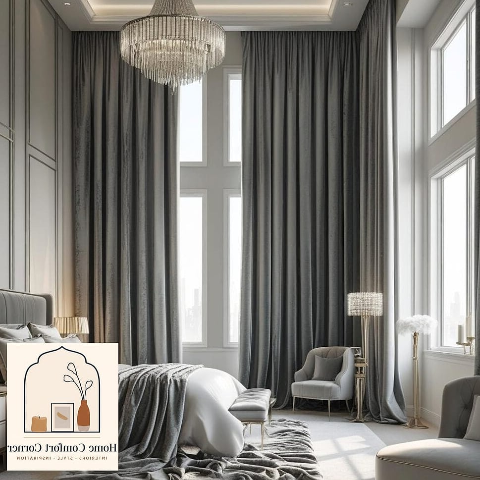 Curtains Hung Close to the Ceiling