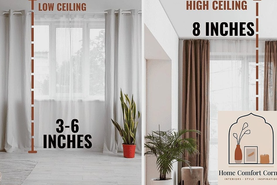 Curtains Hung Higher Than the Window Frame