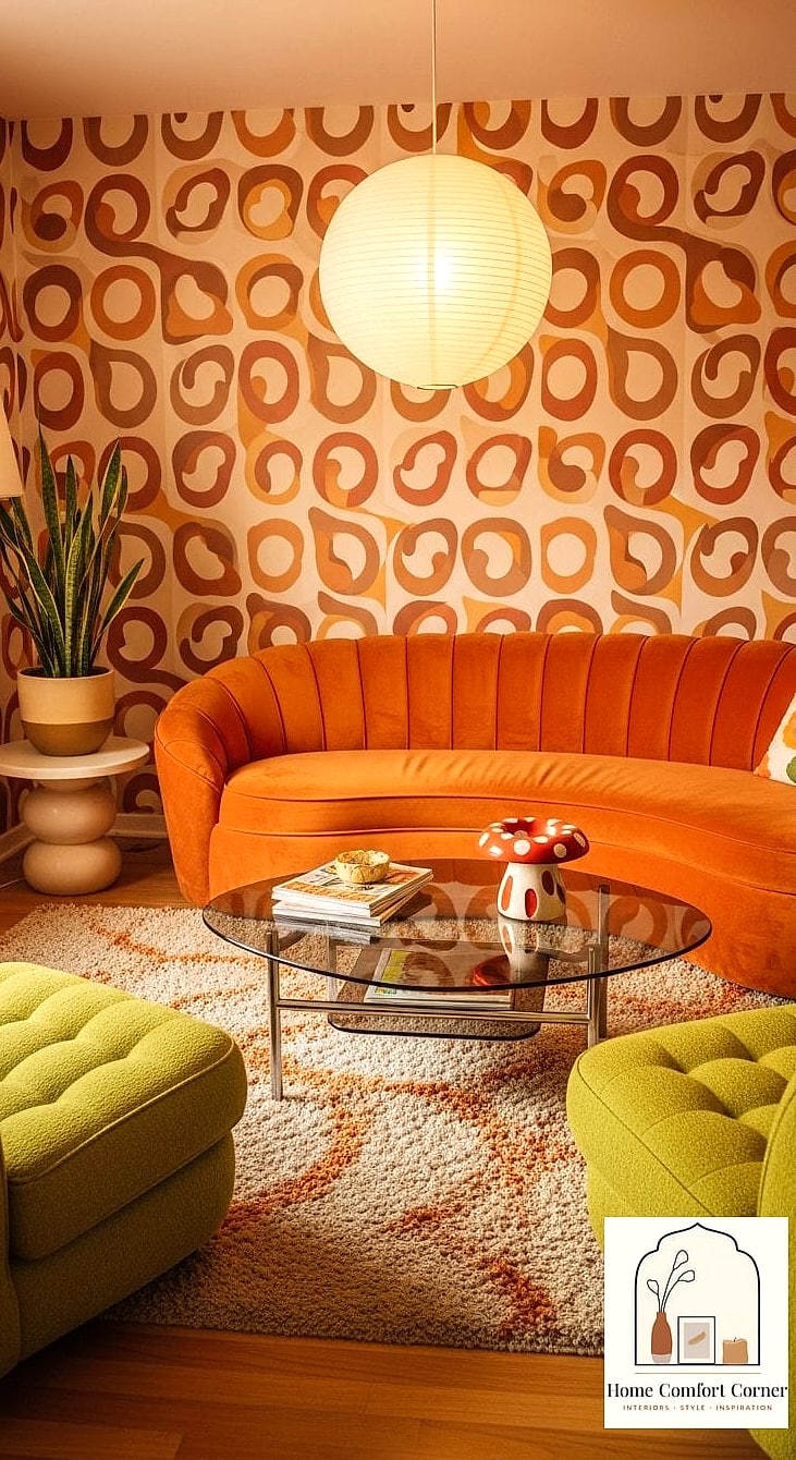 25 70S Home Decor Ideas That Are Both Stylish and Practical 3 Curved Furniture Silhouettes