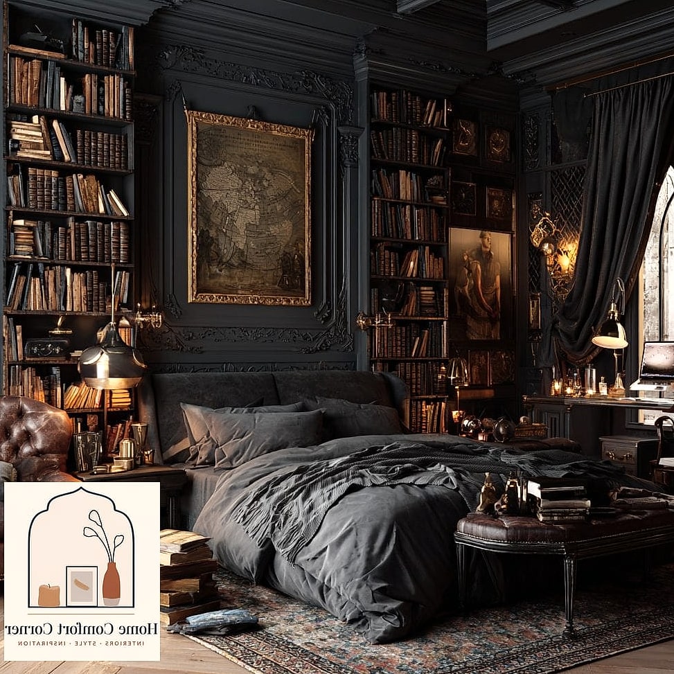 Dark Academia Reading Nook