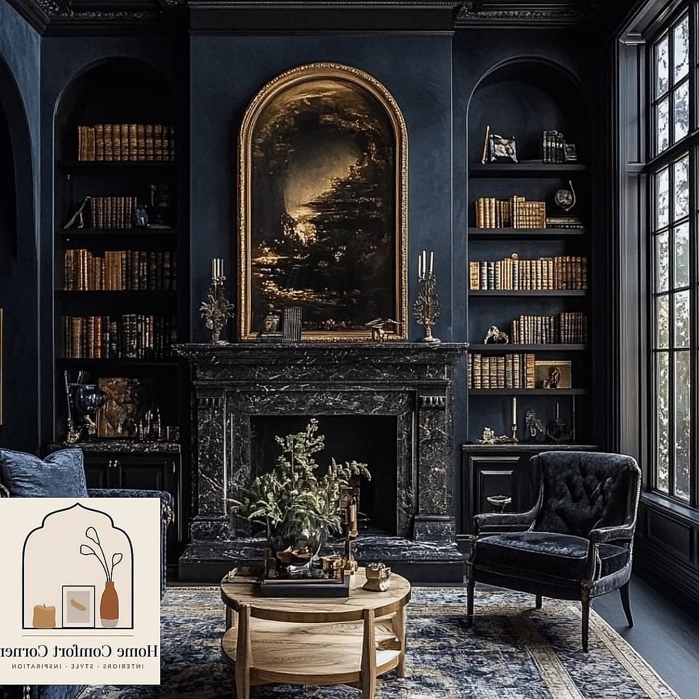 Dark Academia Reading Nook Corner