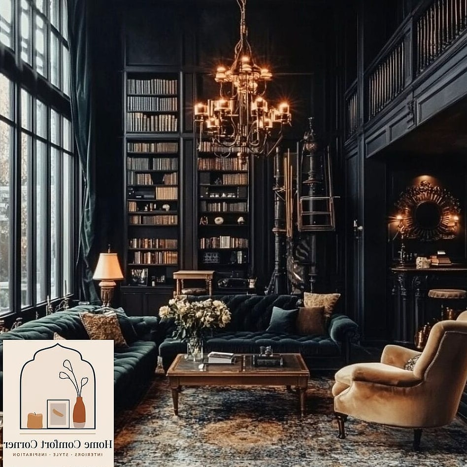 Dark Academia Home Office Corner