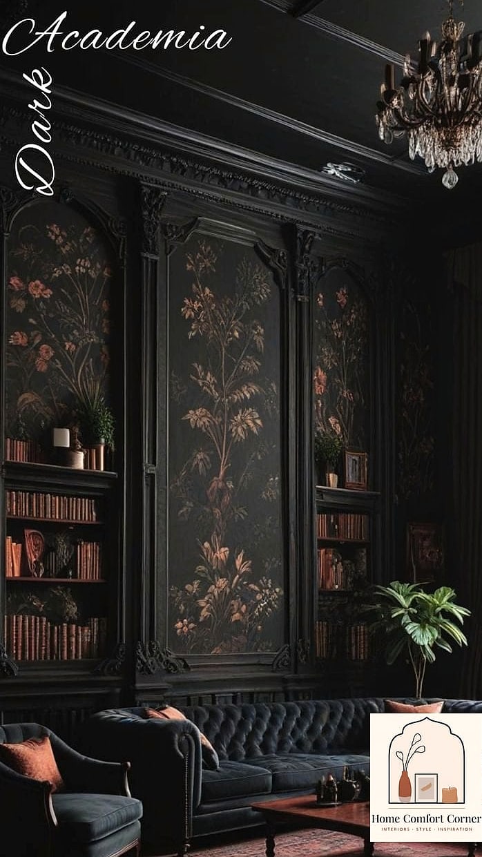 16 Room Decor Simple Inspiration Boards You'll Want to Copy 15 Dark Academia Home Library